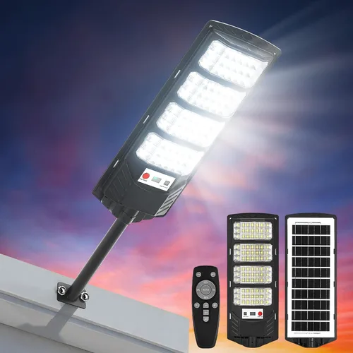 Vista 8 de Luz Solar de Calle al Aire Libre Impermeable, Luz Solar con Sensor de Movimiento, Luz LED Solar del Atardecer al Amanecer para Inundación