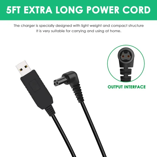 Vista 4 de Mrgru Cargador USB para taladro manual 90627870-01 compatible con Black and Decker BDCSFS30C BDCSFS30C-CA BDCS20C BDCS50C BDCD8C Adaptador de fuente