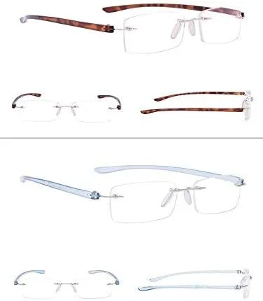 Vista 6 de Gr8Sight Paquete de 7 lentes de lectura sin montura con lente pequeña, moda para hombres y mujeres, Mezcla de 7 pares.