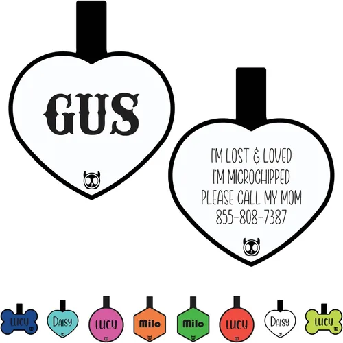 Vista 20 de Etiqueta de gato silenciosa de silicona personalizada con 5 líneas de grabado profundo personalizado duradero, etiqueta de identificación de mascota