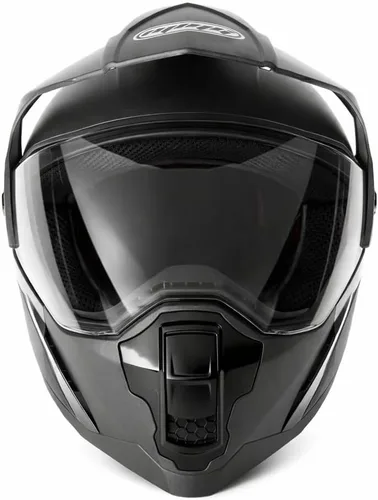 Vista 4 de MMG Casco dual deportivo de cara completa para motocicleta todoterreno y cuatrimoto (Modelo 23), color gris, XL