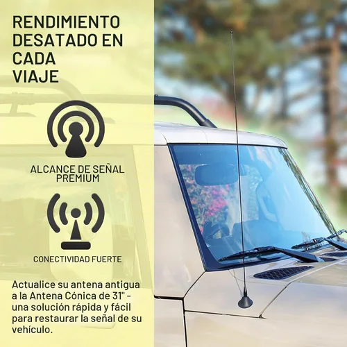 Vista 3 de AntennaMastsRus - Antenas compatibles con Toyota Tundra 2000-2020 - Antena de repuesto, Negro