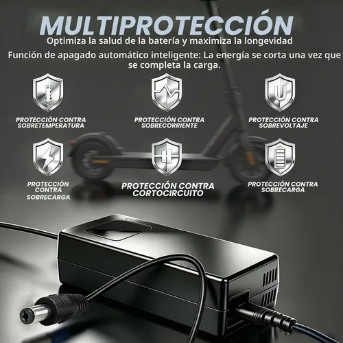 Vista 6 de Cargador de batería de 42V 2A para baterías de litio 10S 36V