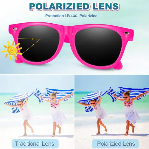 Vista 3 de GINMIC Gafas de sol para niños, regalos de fiesta, paquete de 12 lentes de sol neón para niños, niños y niñas, gran regalo para suministros