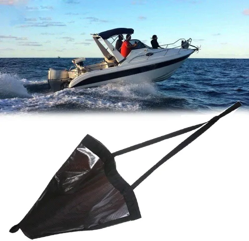 Vista 6 de Calcetín de deriva para barco de pesca,Ancla de mar para barcos,Calcetín de arrastre para barco/kayak/pontón 24”/32”/42”/53″ Parachute Fishing