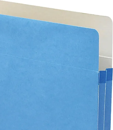 Vista 7 de Smead Bolsillo para archivo, pestaña de corte recto, expansión de 1-3/4 pulgadas, tamaño carta, azul, 25 por caja (73215)