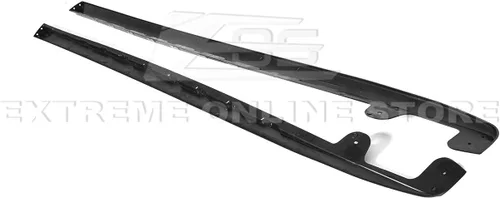 Vista 7 de Repuesto para modelos base Chevrolet Corvette C6 2005-2013 Falda lateral estilo ZR1, extensión de paneles basculantes con par de aletas de barro