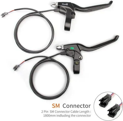 Vista 3 de Maneta de freno para bicicleta eléctrica WUXING 115PDD, empuñaduras de freno para bicicleta eléctrica o scooter E, accesorios de bicicleta eléctrica