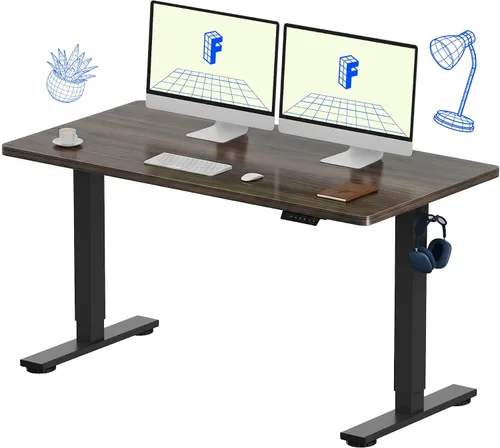 Vista 15 de FLEXISPOT EN1 - Escritorio de pie de una pieza, 40"x24" de escritorio sin costuras, eléctrico, altura ajustable para oficina en casa, salas de Negro