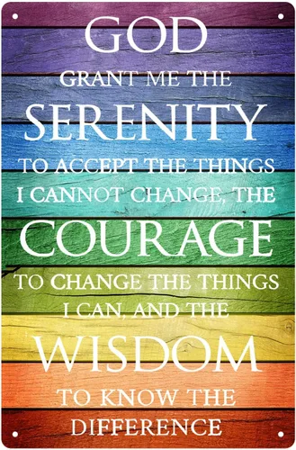 Vista 10 de Dios grant me the serenity - Letrero de metal vintage, arte de pared cristiano, letrero de oración de serenidad, 12 x 16 pulgadas A1