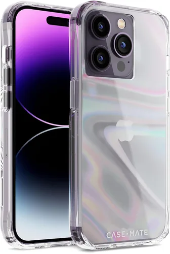 Vista 9 de Case-Mate Funda para iPhone 14 Pro - Gemas florales - Con protección contra caídas de 10 pies y carga inalámbrica - Funda de lujo con diamantes