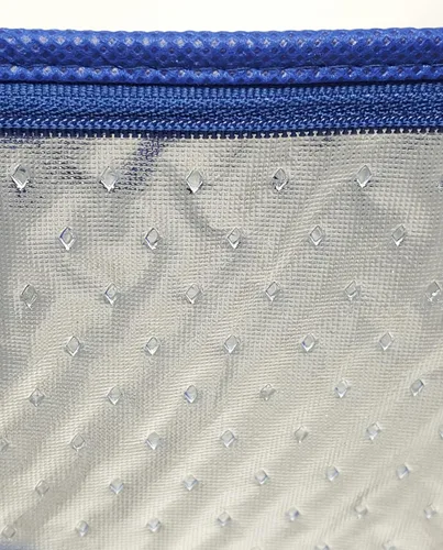 Vista 4 de Hannah Bolsa de compras inteligente aislada de gran capacidad y resistente, fuerte y reutilizable (paquete de 2, rojo y azul)