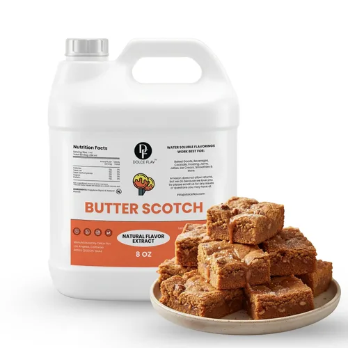 Vista 35 de Dolce Flav Extracto de mantequilla – 2 onzas soluble en agua, Kosher, sin azúcar, sabor concentrado de mantequilla de imitación para hornear