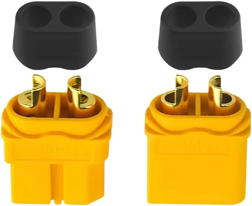 Vista 2 de 20 unidades (10 pares) XT60H bala hembra macho conectores con funda de protección de cable para batería DIY RC coche impresora 3D