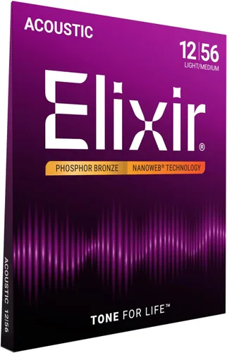 Vista 10 de Elixir, cuerdas de bronce para guitarra acústica 80/20 con recubrimiento Polyweb, extralivianas (.010-.047)