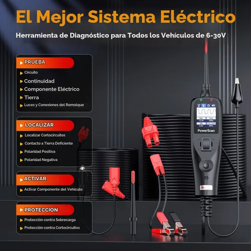 Vista 2 de Autel PowerScan PS100 Kit de sonda de circuito de potencia, 2026 para todos Negro