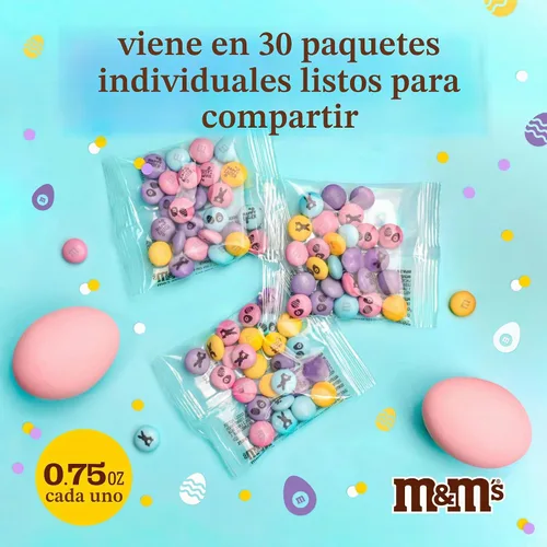 Vista 4 de M&M'S - Caramelos de chocolate con leche de Pascua, 30 paquetes