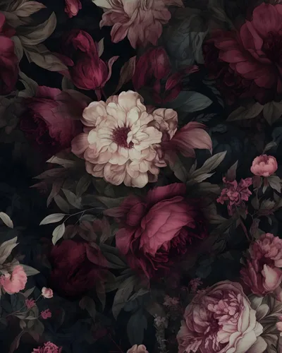 Vista 8 de ILHIIOR Papel tapiz floral azul oscuro para despegar y pegar, papel de contacto de hojas bohemias, papel de contacto con flores oscuras, extraíble