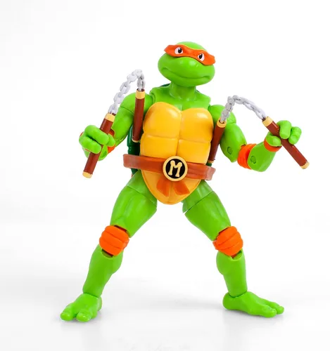 Vista 2 de The Loyal Subjects Teenage Mutant Ninja Turtles Michelangelo BST AXN - Figura de acción de 5 pulgadas