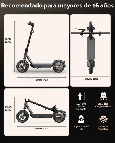 Vista 12 de Electric Scooter 45/28Miles Long Range Up to 20MPH