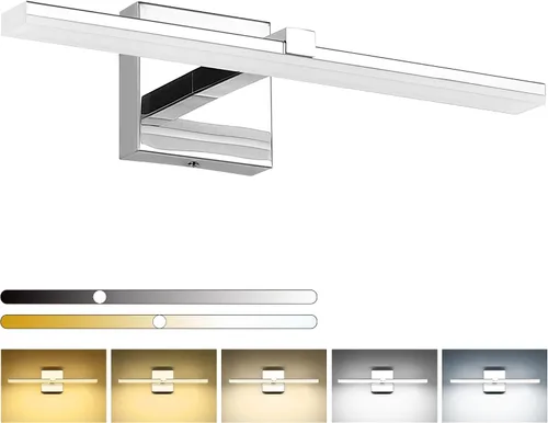 Vista 10 de Luz de tocador de baño negra de 32 pulgadas, LED moderna, 3CCT, regulable, 24 W, luminarias de baño sobre espejo 3000 K/4500 K/6000 K, 3