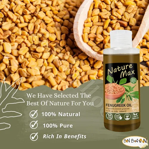Vista 4 de bonballoon Nature Mix Aceite esencial de fenogreco orgánico natural sin diluir puro para el crecimiento del cabello, cuidado de la salud de la piel