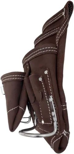Vista 3 de Zeluga 20-114 10 Pocket Rigger Bolsa de herramientas de cuero de gamuza resistente, marrón