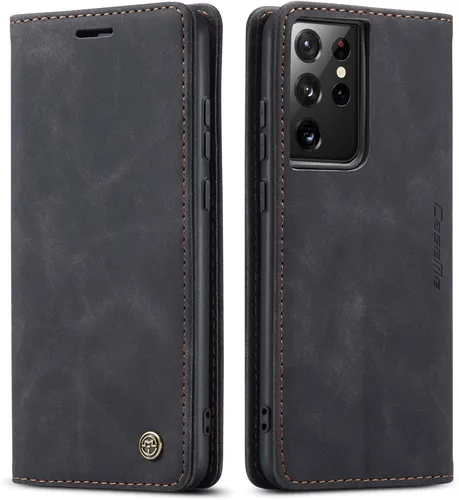 Vista 41 de Funda tipo cartera compatible con Samsung Galaxy S21 con tarjetero de bloqueo RFID, funda de piel con función atril para Samsung Galaxy S21 de 6.2