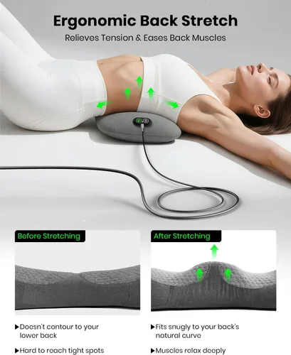 Vista 3 de Triple Fusion - Masajeador de espalda con calor, vibración y estiramiento 2-Gris