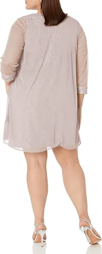 Vista 4 de R&M Richards Vestido de mujer Missy 2 PCE Flyaway de talla grande