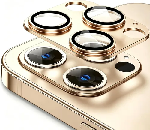 Vista 12 de Protector de lente de cámara compatible con iPhone 13 Pro/iPhone 13 Pro Max, protector de lente de cámara de metal más vidrio templado, diseño
