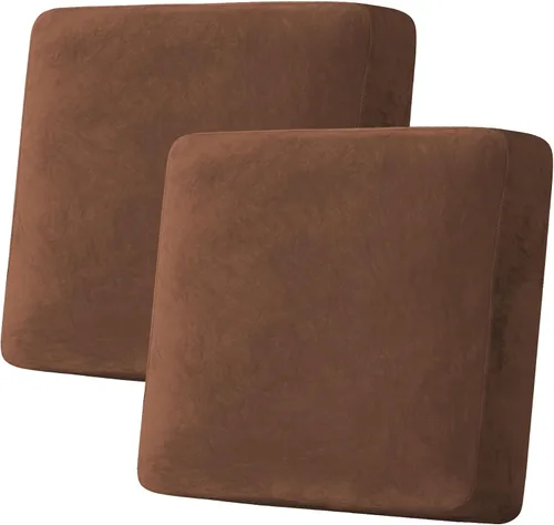 Vista 165 de H.VERSAILTEX Funda de cojín elástica de terciopelo para sofá, funda de cojín de felpa para cojines de silla, protector de muebles, cojín de asiento