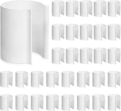 Vista 9 de Jetec 16 clips blancos para cubierta de piscina para piscinas sobre el suelo, abrazaderas de PVC para piscina, clips de cubierta de protección