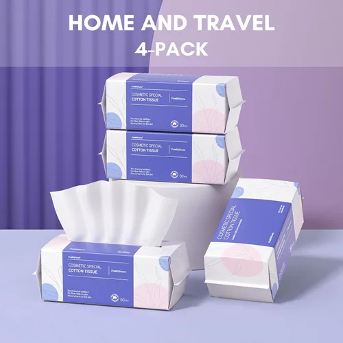 Vista 7 de PoeticEHome Toalla facial desechable Gruesa y absorbente Tejido facial limpio biodegradable Toallitas secas de algodón para limpieza facial