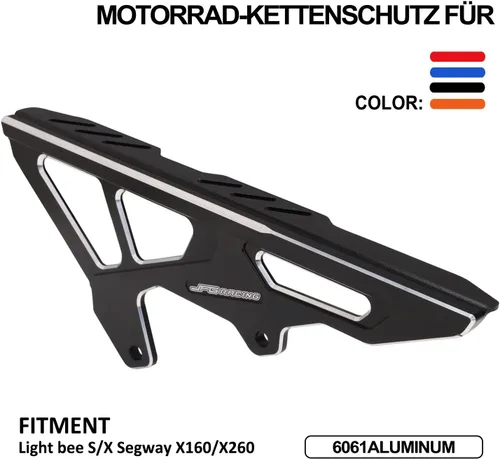 Vista 2 de JFG RACING Sur Ron - Protectores de cadena, protector de cadena para motocross, cubierta protectora CNC para Surron Sur Ron Light Bee S/X Segway