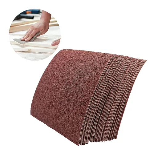 Vista 2 de 1/4 Hoja de papel de lija de 4.5 x 5.5 pulgadas, papel de lija húmedo y seco, 30 piezas de hojas de lija para lijadoras de palma, lijado manual