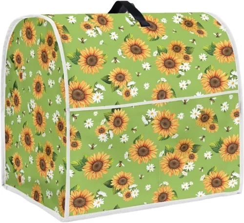 Vista 10 de doginthehole Cubierta para mezclador de pie con estampado de cactus, cubierta antipolvo de tela de poliéster con bolsillo, cubierta