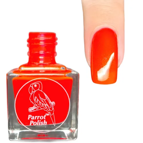 Vista 3 de Parrot Polish Baboon - Esmalte de uñas neón azul, laca de color sólido brillante