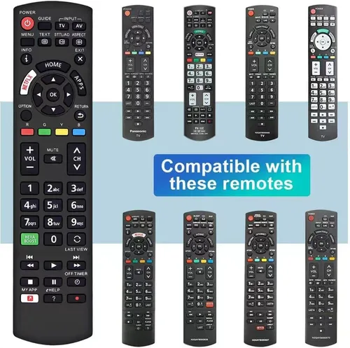 Vista 2 de Mando a distancia universal para Panasonic TV Control remoto funciona para todos los Panasonic Plasma Viera HDTV 3D LCD LED TV