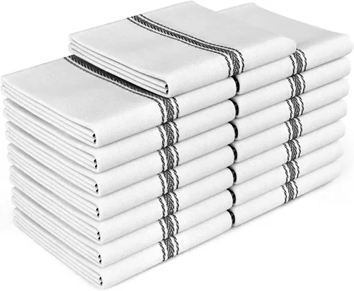 Vista 18 de Zeppoli - Trapos de cocina, de algodón, para cocina o limpieza, reusables, súper absorbentes, lavables a máquina, para chefs, paquete de 15 gris
