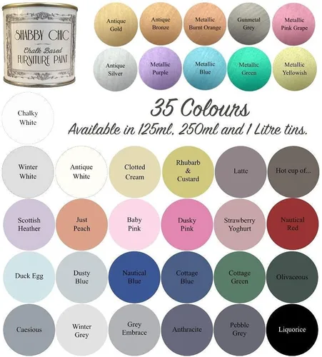 Vista 2 de Shabby Chic - Pintura a base de tiza para muebles: Pintura metálica de lujo, decoración del hogar, bricolaje, gabinetes de madera, pinturas todo