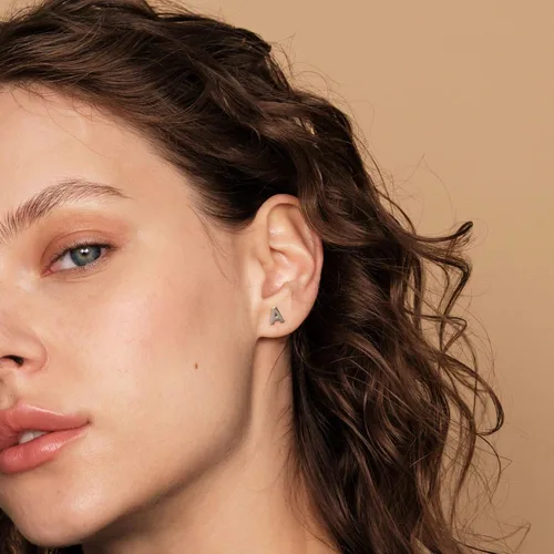 Vista 3 de PAVOI 14K Gold Plated Sterling Silver Alphabet Letter Earrings Personalized Initial Earrings for Girls