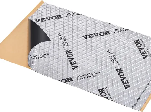 Vista 10 de VEVOR Alfombrilla de amortiguación de sonido para automóvil, 200 mil 25 pies cuadrados de butilo amortiguador de sonido, aislamiento de ruido