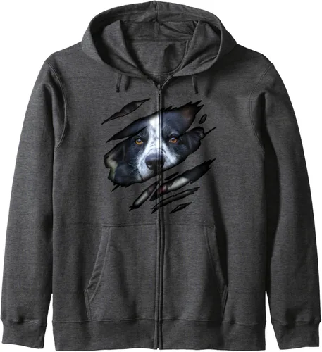 Vista 5 de Diseño de Border Collie in me, diseño de perro, sudadera con cremallera para perro Pedigree