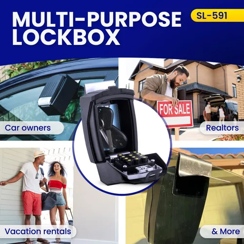 Vista 8 de KeyGuard Pro SL-591 - Caja de bloqueo con botón de golpe para vidrio del automóvil
