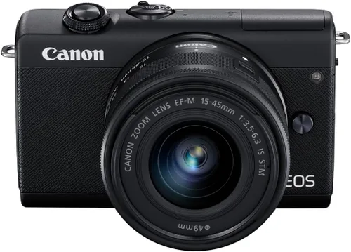 Vista 3 de Canon, EOS M200 - Cámara digital compacta sin espejo, vlogging, con lente EF-M de 0.59-1.77 in, soporte video vertical 4K, LCD de panel táctil