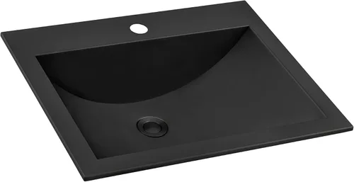 Vista 10 de Ruvati RVH6107BL RVH6107BL - Fregadero de cocina de acero inoxidable de calibre 16 con acabado cepillado que oculta arañazos, fregaderos de montaje