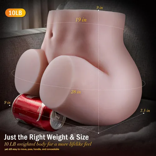 Vista 5 de Muñeca sexual de bolsillo de 10 libras para hombres, culo grande y animoso