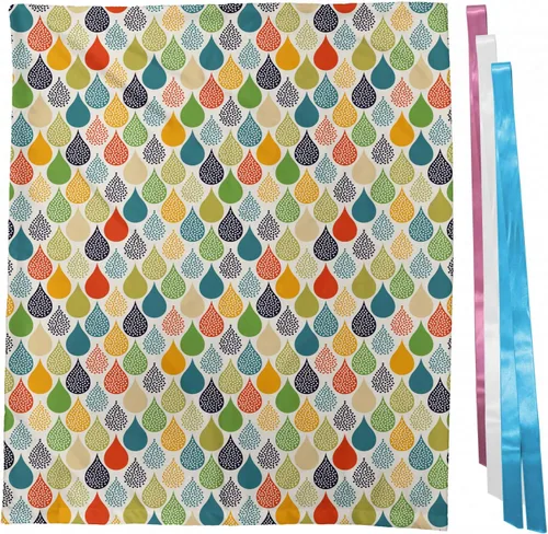 Vista 2 de Ambesonne Bolsa de regalo de tela abstracta, colorido patrón de puntos grandes en varios tonos retro Funky Fashion Graphic, saco de regalo