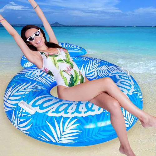 Vista 7 de Flotador de piscina para adultos, flotadores de playa para adultos, balsas inflables, sofá de aire para piscina, silla flotante, con dos asas, ideal